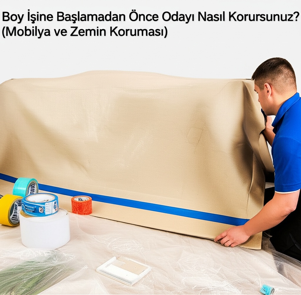 Boya İşine Başlamadan Önce Odayı Nasıl Korursunuz? (Mobilya ve Zemin Koruması)