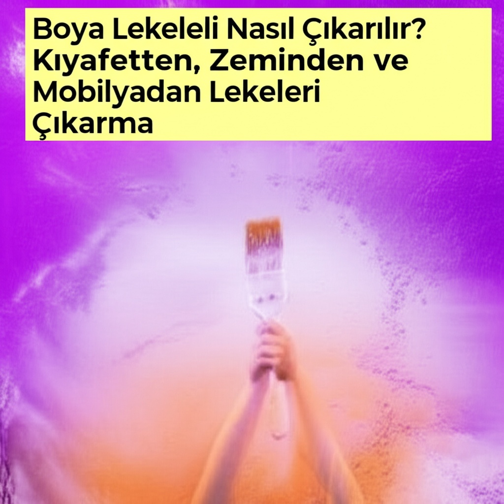 Boya Lekeleri Nasıl Çıkarılır? Kıyafetten, Zeminden ve Mobilyadan Lekeleri Çıkarma